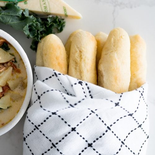 Olive Garden breadstick recipe, served