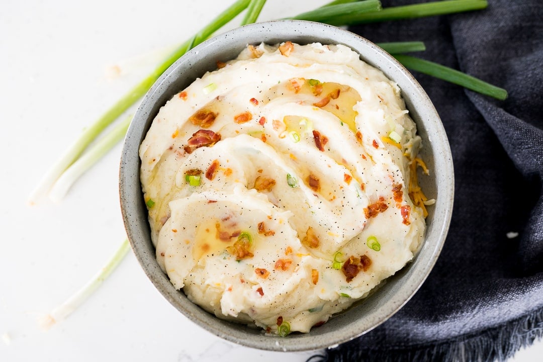 loaded mashed potatoes with bacon 
