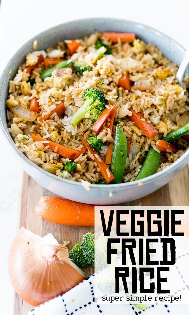 pin image for fried rice with veggies