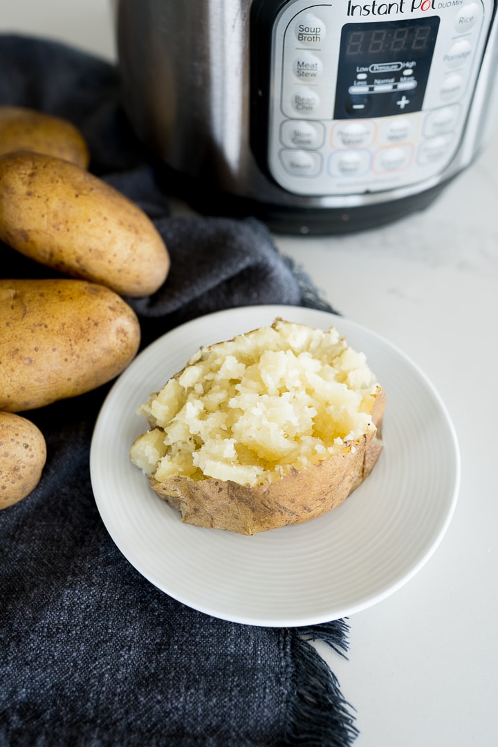 fluffy baked potato made in the Instant Pot 