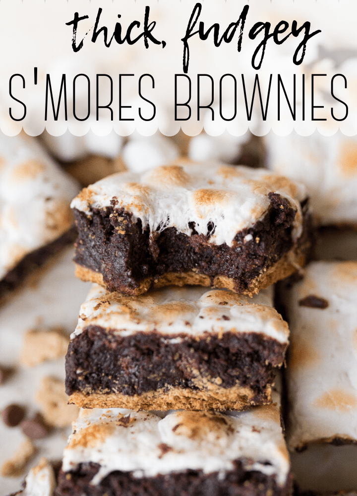 pin image for s'more brownies