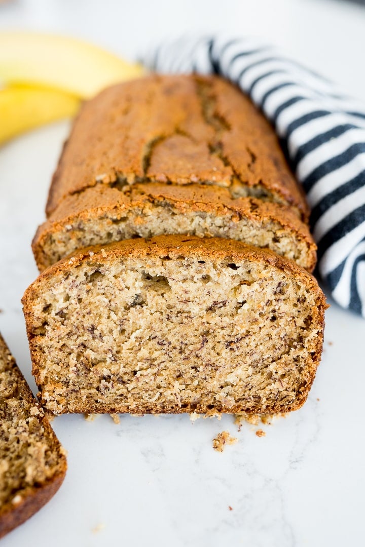 Banana Bread, sliced and served