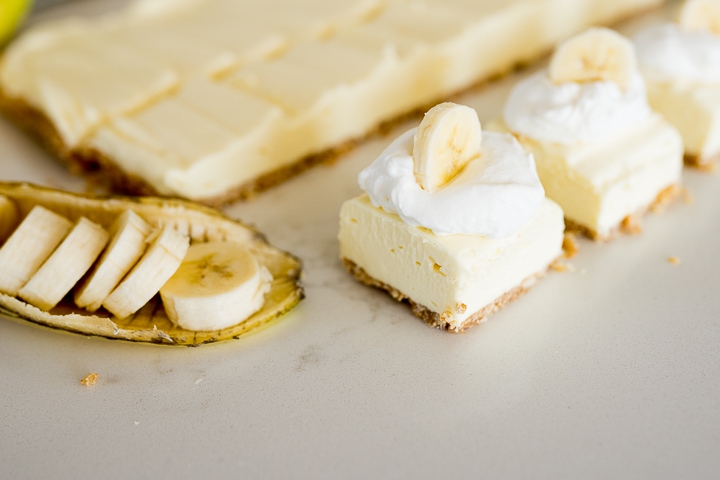 banana cream cheesecake, final photo