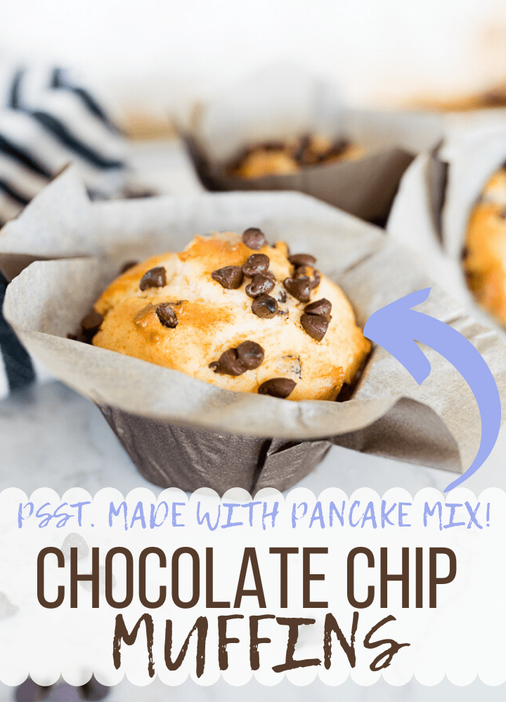pin image for chocolate chip muffins