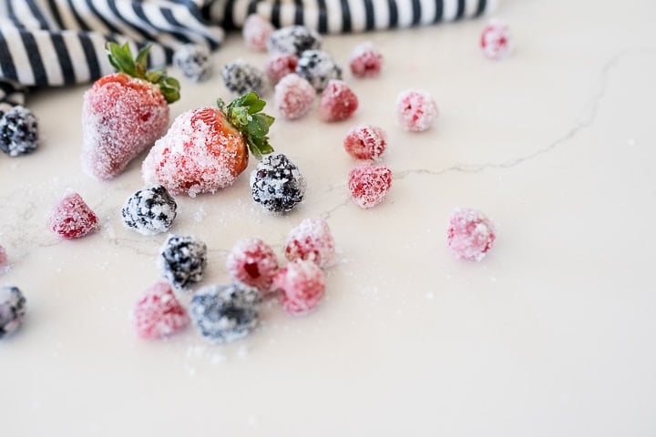 sugar coated berries
