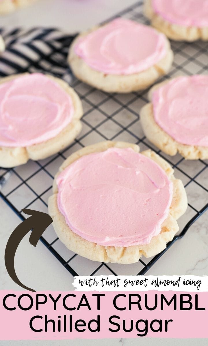 pin image for crumbl sugar cookie recipe