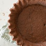 chocolate pie crust, baked in a pie plate