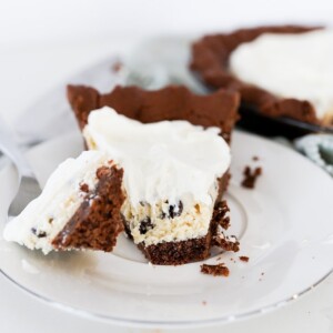 cookie dough pie with chocolate crust