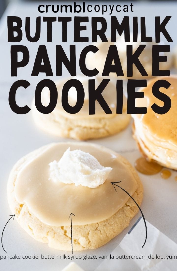 pin image for buttermilk pancake cookies