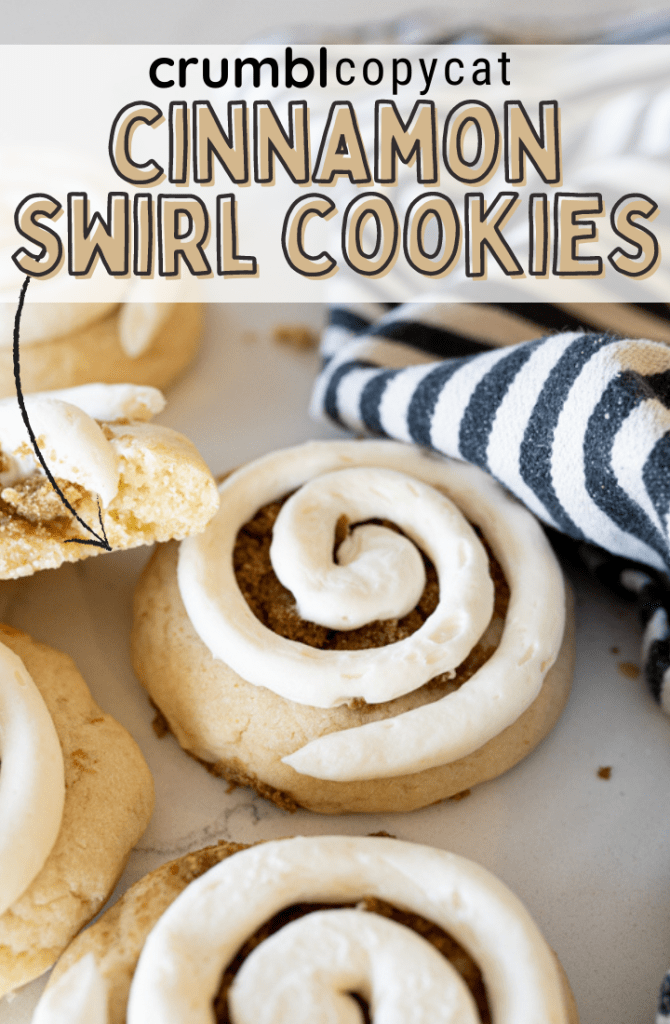 pin image for cinnamon swirl cookies
