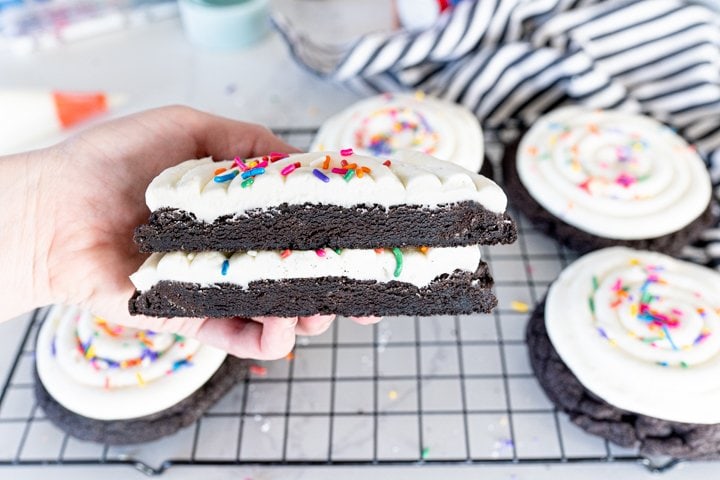 Copycat Birthday Cake Oreo Cookies - Cooking With Karli
