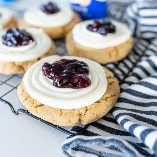 crumbl copycat for blueberry cheesecake cookies