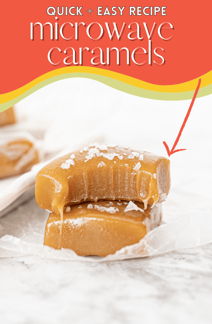 pin image for caramel squares with text overlay.