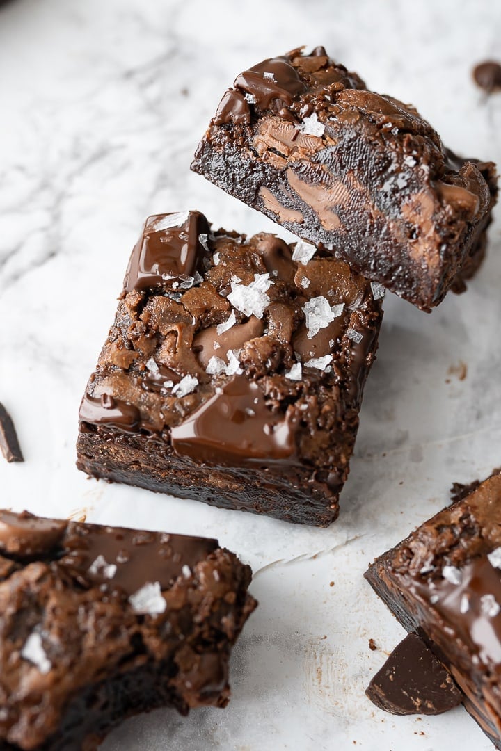 Box brownies that taste better cut up on the counter.