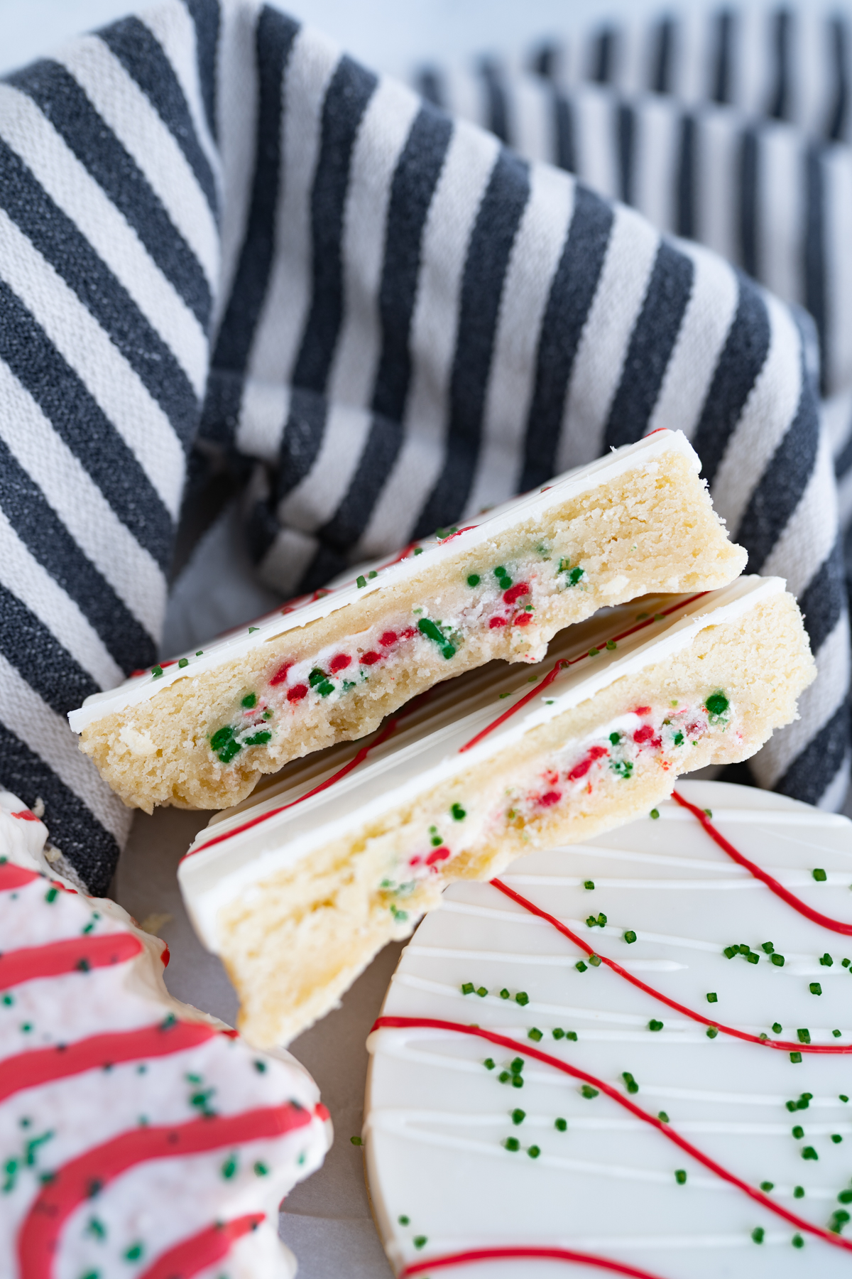 Little Debbie's Christmas tree cake cookies.