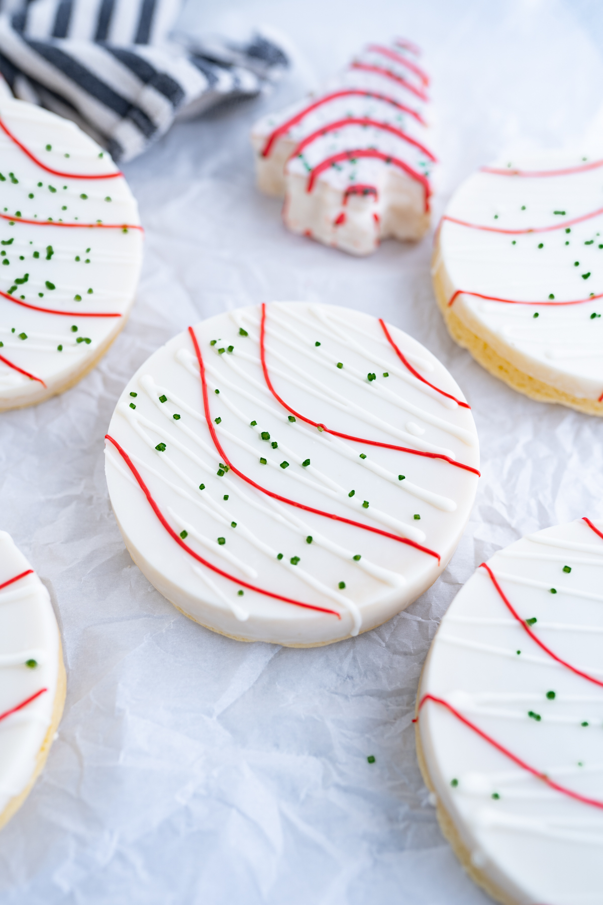 Christmas cookies inspired by Little Debbie.