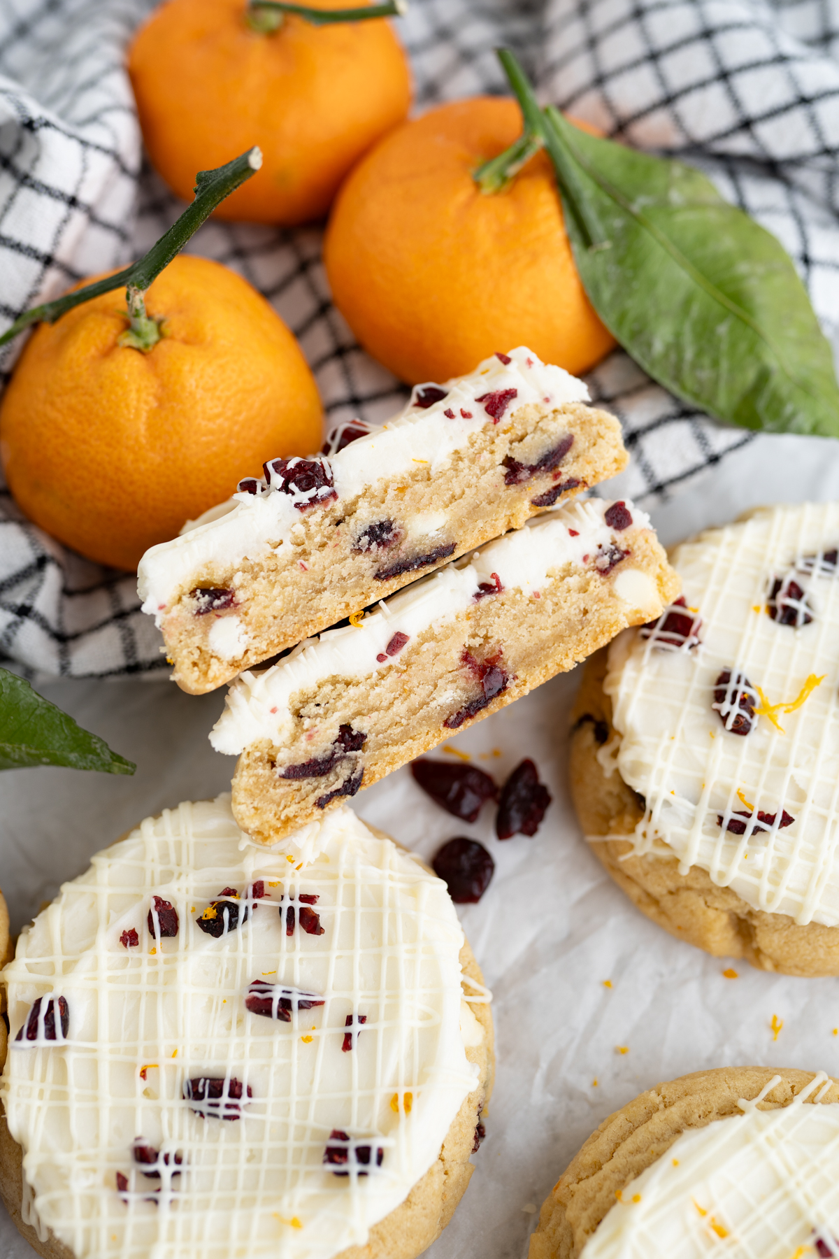 A white chocolate cranberry and orange cookie inspired by Starbucks. 