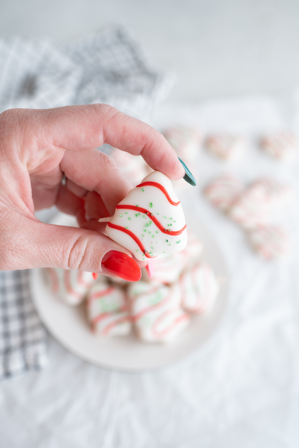 A really little sugar cookie that looks like a little debbie tree cake. 