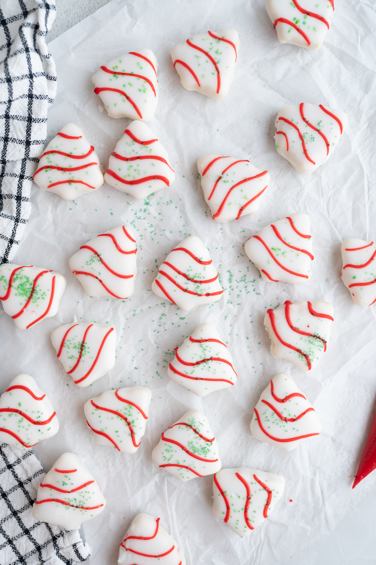 Aerial view of little debbie tree sugar cookies (TINY)! 