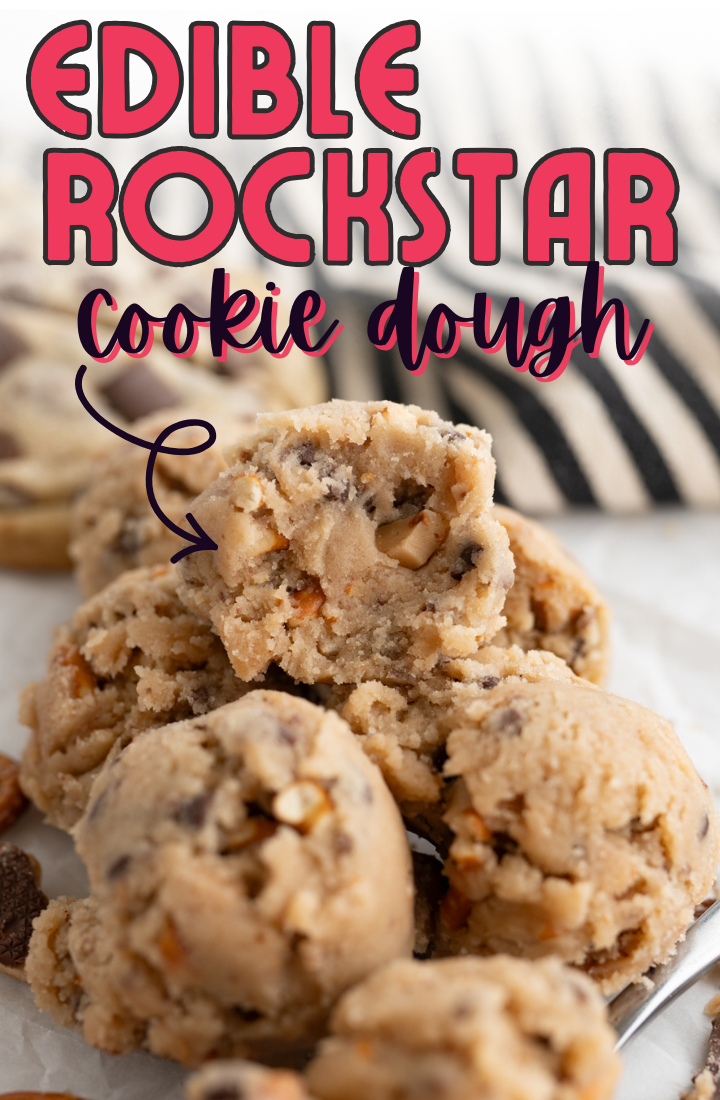Edible rockstar cookie dough balls.