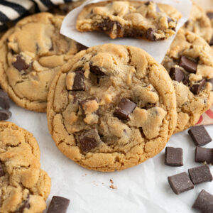 Close up of Wendy's Chocolate Chunk cookie dupe.