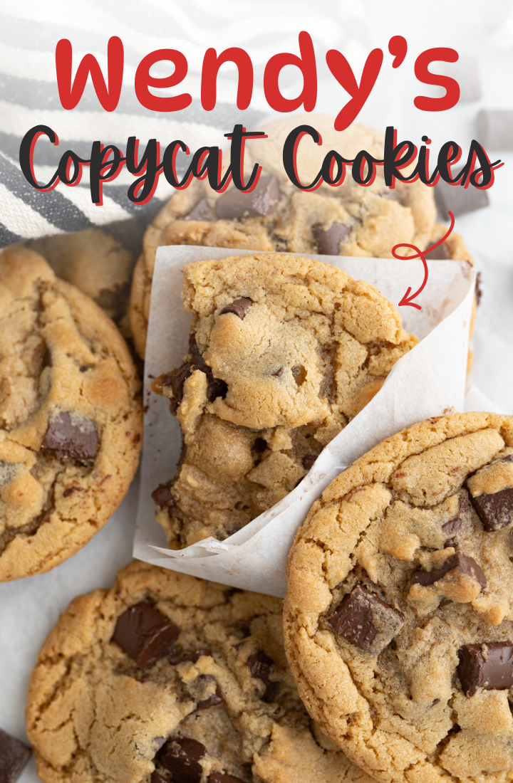 Copycat recipe for Wendy's Chocolate Chunk cookie.