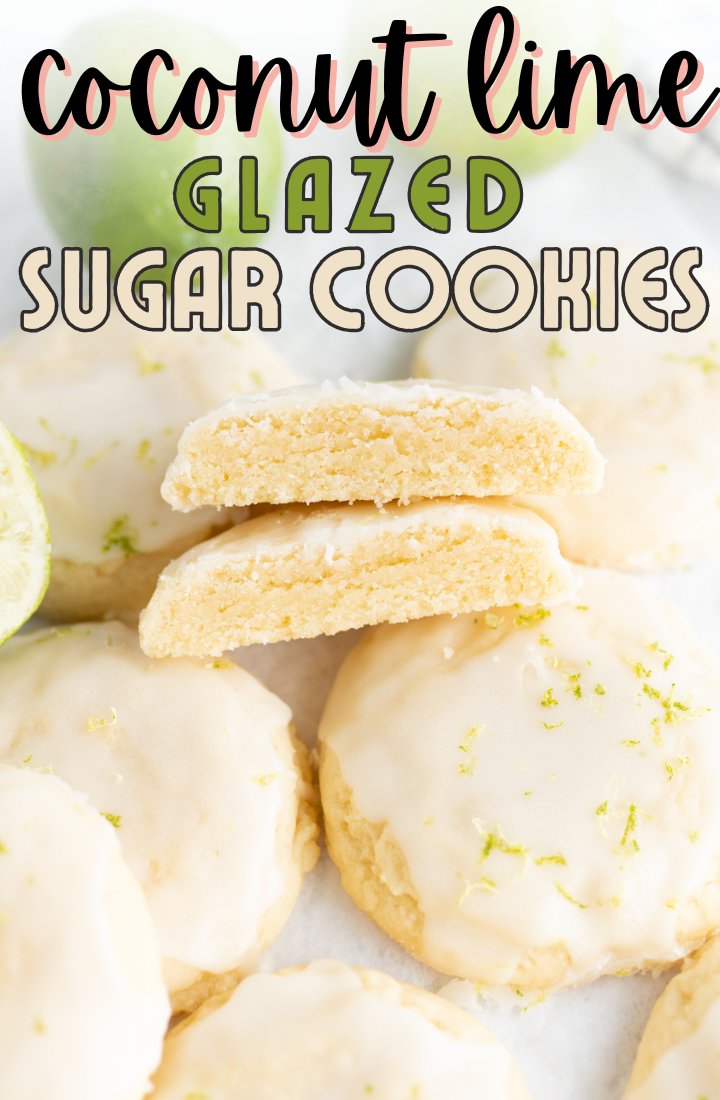 A coconut sugar cookie topped with lime glaze.