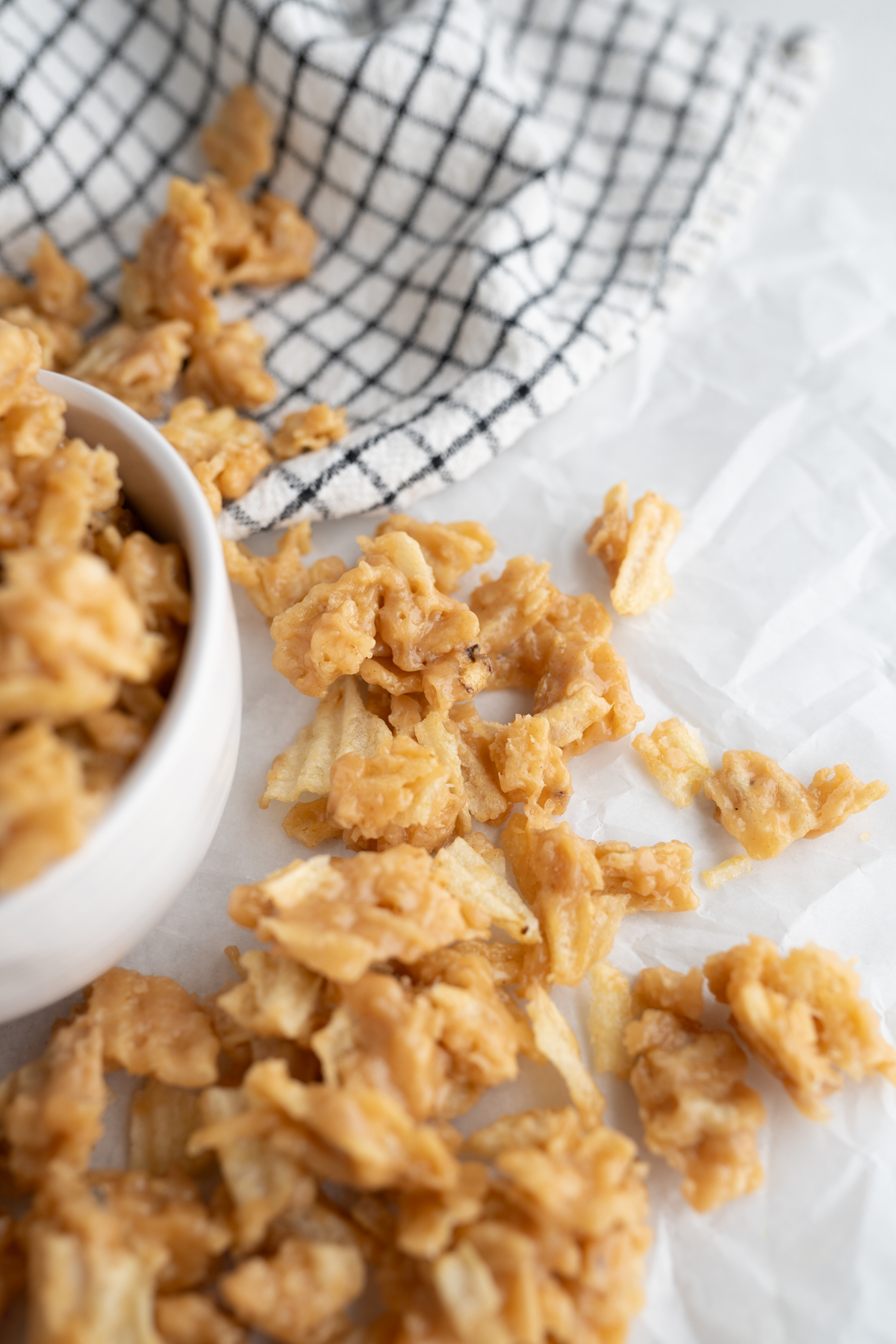 Christmas candy (peanut butter potato chips!). 